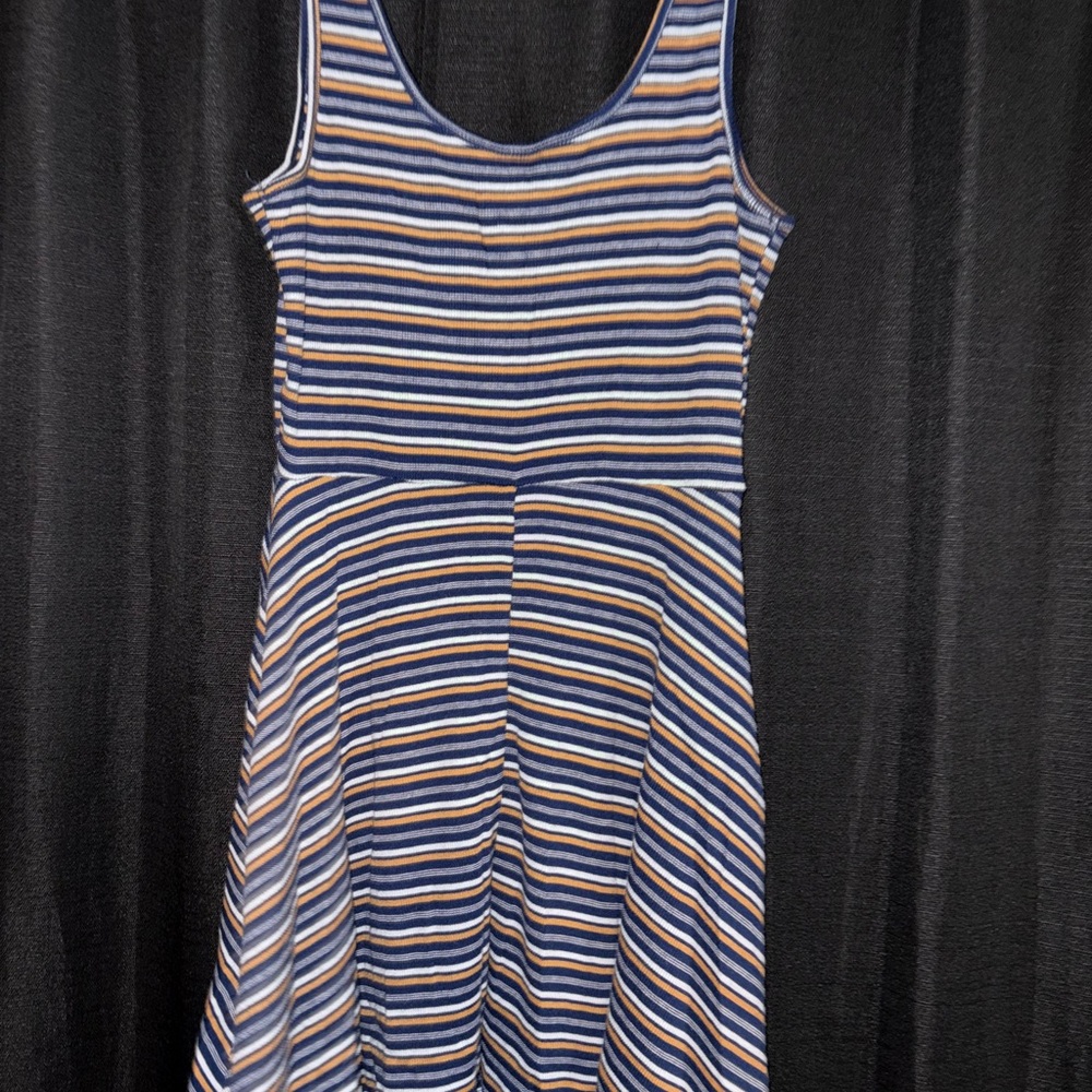 SO Navy and White Striped Mini Dress - Picture 2 of 3